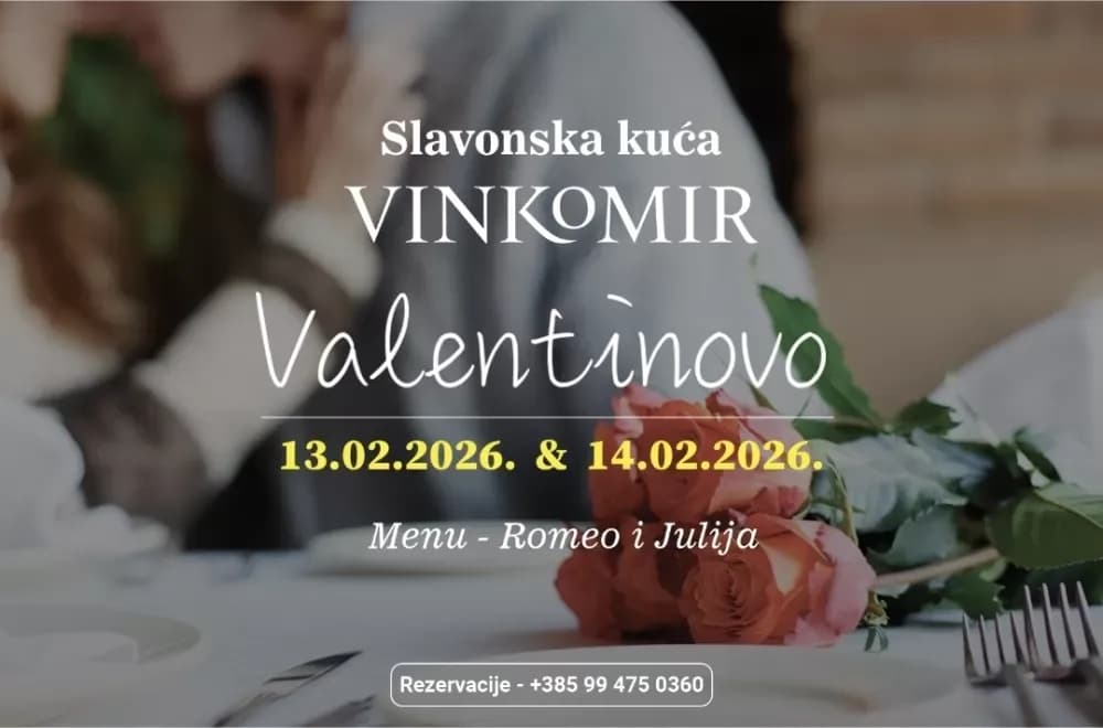 Valentinovo u Restoranu Slavonska kuća Vinkomir