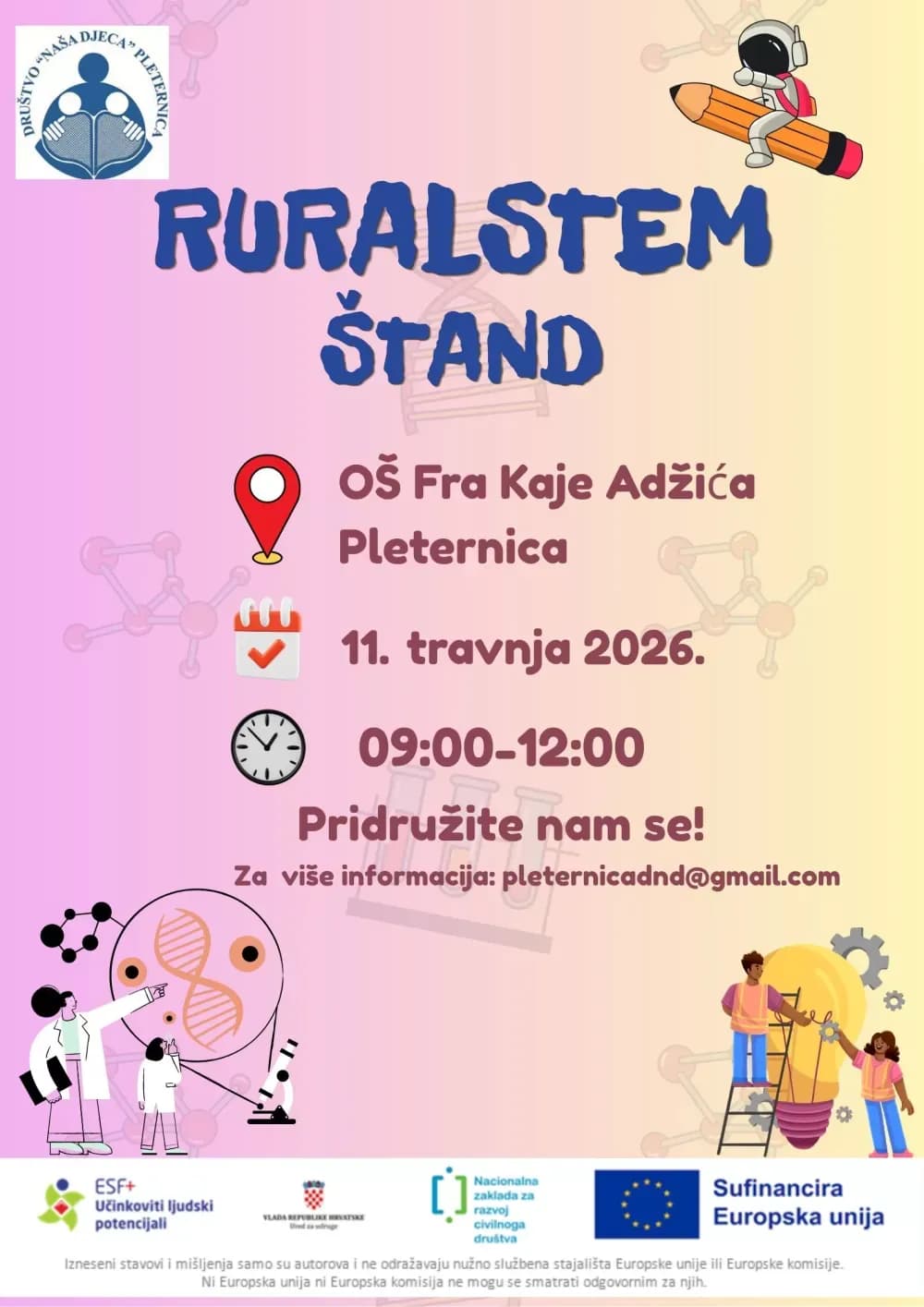 RuralSTEM ŠTAND U OSNOVNOJ ŠKOLI PLETERNICA