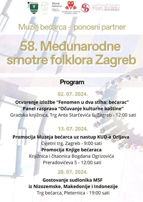Pleternički Muzej bećarca ponosni partner 58. Međunarodne smotre folklora u Zagrebu