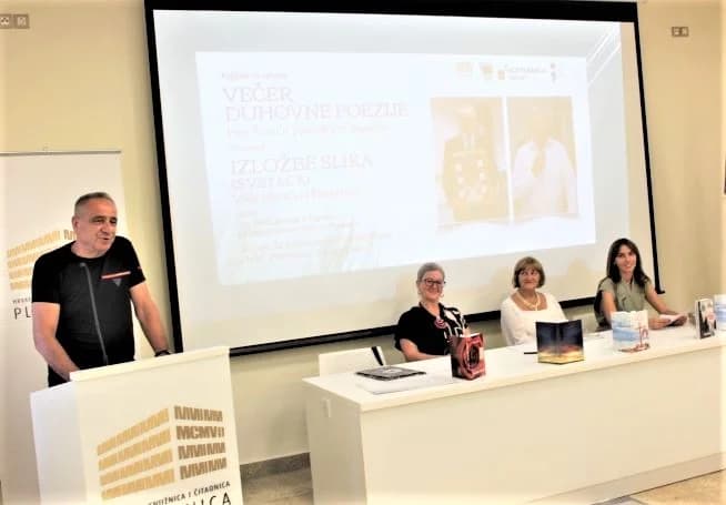 Održana večer duhovne poezije Peje Šimića i otvorena izložba slika Vida Marića