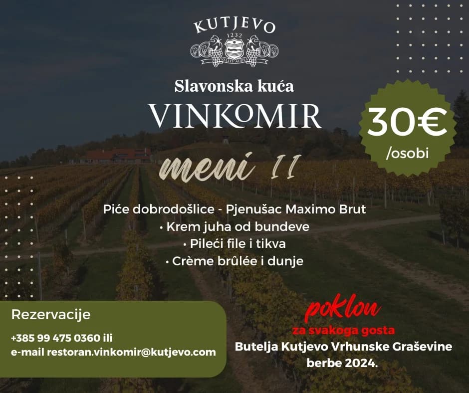 (NAJAVA) Vincelovo 2025. u Slavonskoj kući Vinkomir i Vinariji Kutjevo!