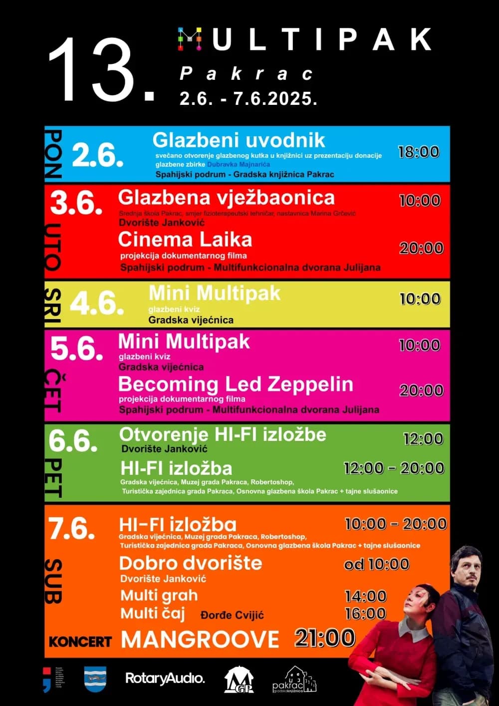 GRAD PAKRAC: 13.MULTIPAK 2.-6.LIPNJA: Jedinstveno multimedijalno događanje u ovom dijelu Europe