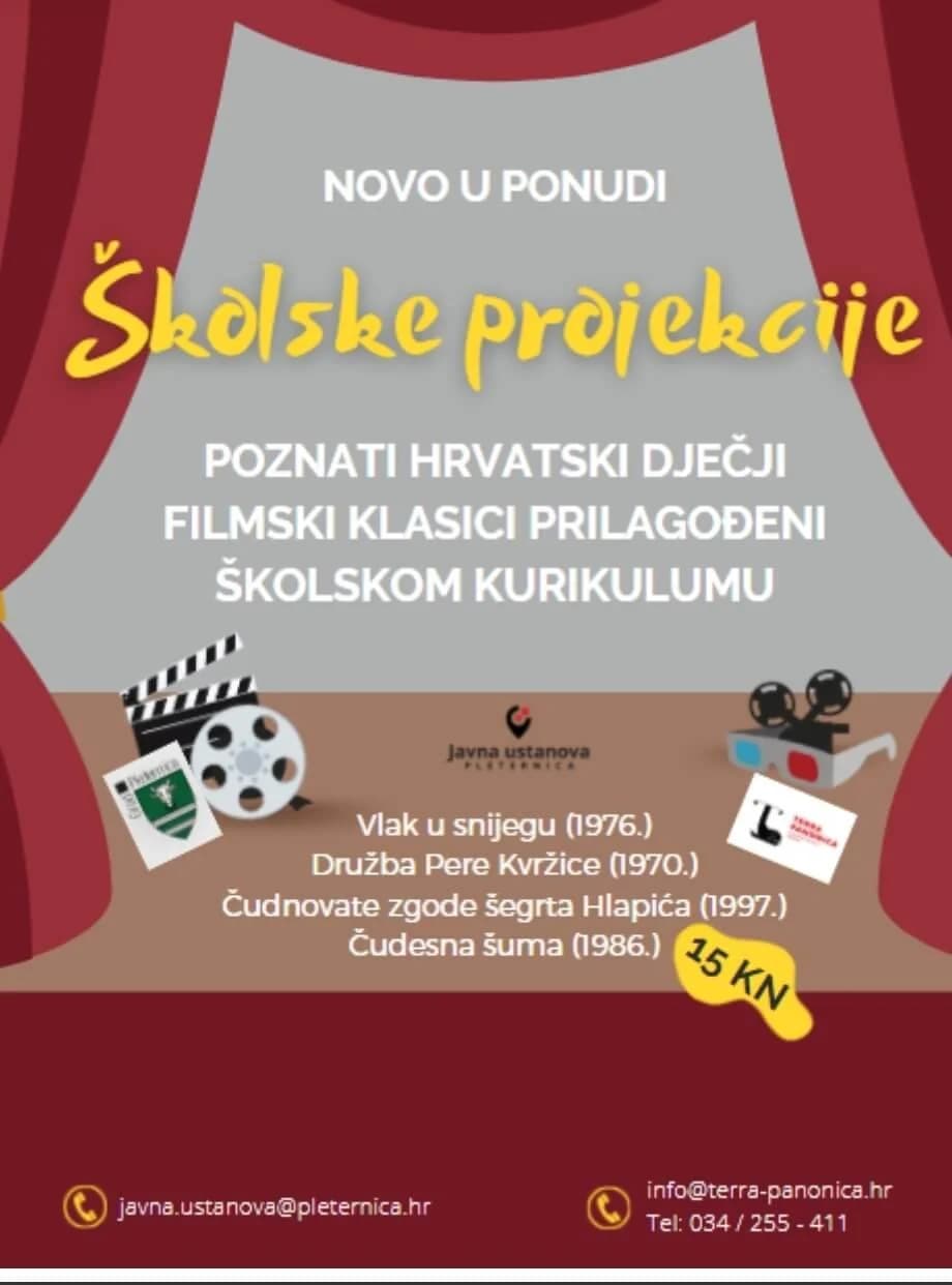Novi kvalitetan sadržaj za filmske projekcije prilagođene školskom programu u Terra Panonici