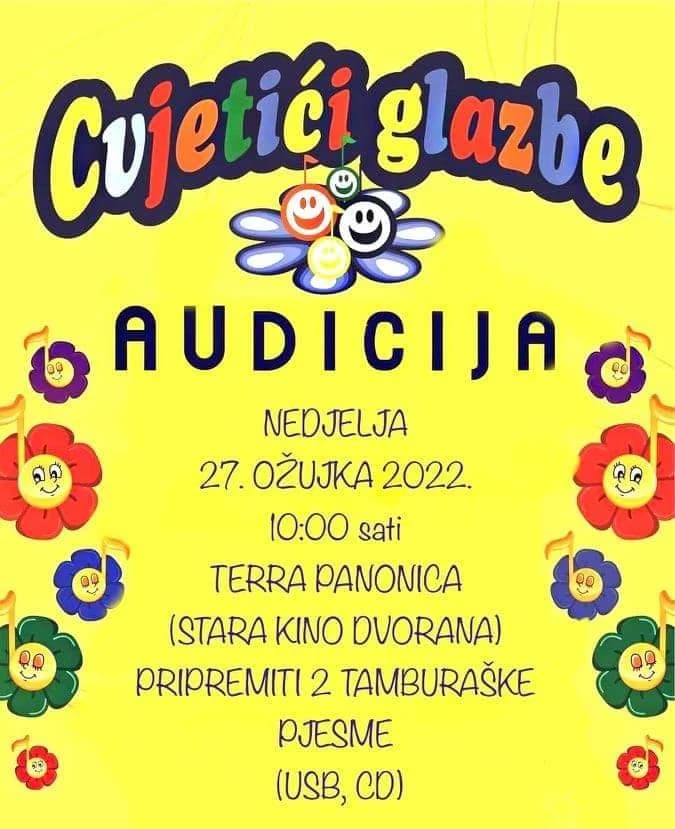Ove nedjelje druga audicija pjevača mališana za nastup na Cvjetićima glazbe 2022.
